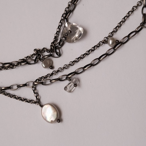 Silpada sterling silver chain with crystal pendant - Picture 3 of 4